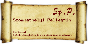 Szombathelyi Pellegrin névjegykártya